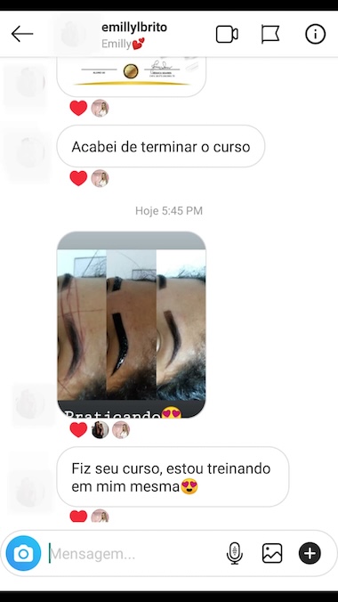 Depoimento de aluna que finalizou o curso